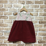 リバティ×フレンチコーデュロイのワンピース