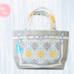  オシャレLady のダマスク柄　トートバック