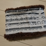 再販＊子供用・電車・新幹線柄ネックウォーマー（ベージュ・茶）