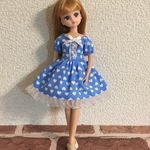22センチドール ラブリーワンピース ハート ブルー