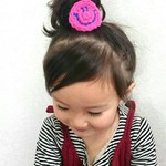 《送料込》スマイル　ミニヘアゴム　キッズヘアゴム　ベビーヘアゴム
