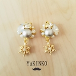 冬＊キラキラビジュー＊雪の結晶pierce