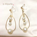 しずくとパールのピアス&イヤリング