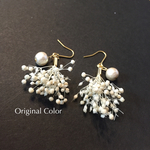 <再販>かすみピアス♡オフホワイトコットンパール