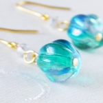 【￥300】チェコメロン・ピアス（ブルーグリーン）