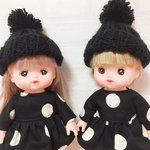 大ぶりドットのワンピース（メルちゃん