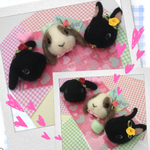 mihi様 うさぎさん羊毛フェルトストラップ