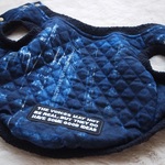 usedデニム風キルトニット（ネイビー）前開き（胴４１～４2ｃｍ）
