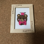 名札付けワッペン くまさん  ピンク
