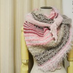 stairs shawl （ピンク）