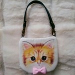 子猫ちゃん・ミニミニポシェット(ピンクリボン)
