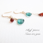 ＊1点もの＊14kgf deepblue kyanite ×garnet 