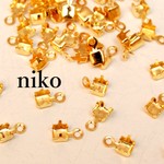 ダイヤレーン用爪エンドパーツ/留具/50個/ゴールド