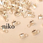 ダイヤレーン用爪エンドパーツ/留具/50個/シルバー