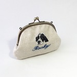  rie-127様オーダー品☆犬の手刺繍のがま口ポーチ
