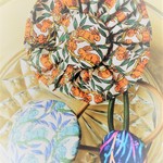 「暮らしに花を」花モチーフヘアゴム＆くるみボタンヘアゴムセット：Cotton Tail（LIBERTY）・一点物