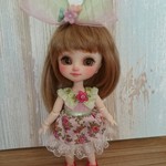 オビツ11 サイズ ふっくらかぼちゃパンツが可愛い リバティ ワンピースセット