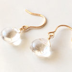 14kgf【ひと粒マロンクリスタル】ピアス