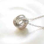  Ring Charm Silver Necklase