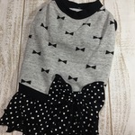 犬服 リボンドットワンピ