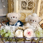 ホワイトウェディングドレス🎀お花付き💐