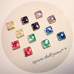 組み合わせ自由* square shell pierce(earring) *