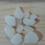 天然シーグラス221 レア色ミルキーホワイト