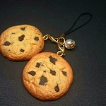 スイーツデコ ストラップ チョコチップクッキー２枚セット