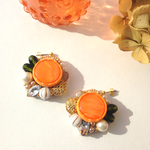 citrus ビーズ刺繍ピアス