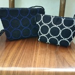 ブラック×ネイビー タンバリン 2wayバッグ ミナペルホネン