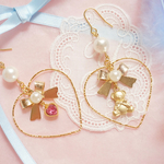 テディベアとプチハート♡ピアスorイヤリング