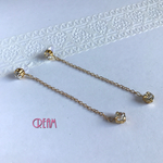 ＊ゴールドチェーンのビジュー樹脂ピアス＊