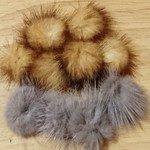 新②/セピア＆マロンのミンクファー計10個♪/ミンク/資材/材料/ネイル/ネイルチップ/アート等/アクセサリー等