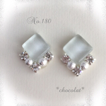 ウインターホワイト☆冬ピアス