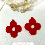 BIGフラワーチャーム♪Red【2個set】