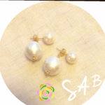 パールピアス＊コットンパールキャッチ