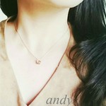 Ring Charm Gold Necklase