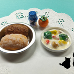 選べるミニチュアフードの学校給食セット