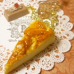 *限定*チーズケーキ×ラメハート＆チョコのバッグチャーム(レッドカラント/カフェオレ)*12cm*