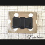 再販☆おしりふきケース☆ドット柄☆カフェオレ色☆リボンビタット