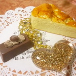 *限定*チーズケーキ×ラメハート＆チョコのバッグチャームコーヒー豆/ビター)*12cm*