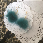 B品☆ファーピアス(モスグリーン)