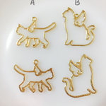 単価97.5円翼のある猫のフレーム レジン/空枠/メタルパーツ/材料