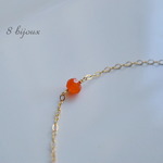 【14kgf】　カーネリアンのpetiteネックレス