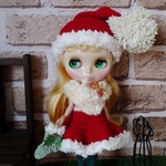 よしえ屋96[おすわりサンタクロース4点セット]ブライス アウトフィット Blythe