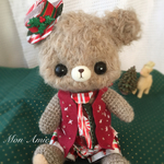  あみぐるみ クリスマスくまちゃん　男の子　m82