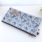 LIBERTY　Felicite　フェリシテ　2012SS　ブルー系　中布・内ポケット・カードポケット付きポーチ　