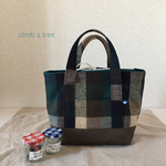 木枯らしランチなミニトート【ブルーグリーン】