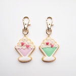 ♡専用♡    クリームパフェ　イチゴ/ソーダ　Icing cookie Bag Charm