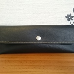 【送料無料】合皮ペンケース＊ブラック